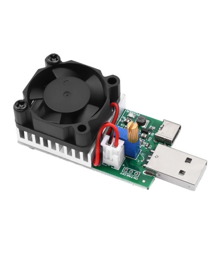 USB навантаження LX-EL01 (0,15-3,00А; 22.5 Вт; 3,7-13В) з кулером і радіатором