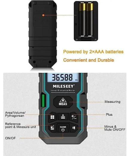 Лазерний далекомір Mileseey S6 (0,05 — 100 м/ ± 1,5 мм)