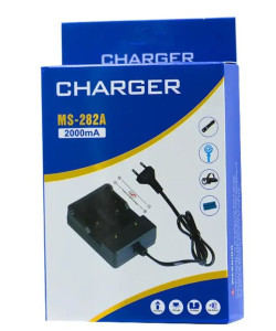 Зарядний пристрій для LI-ion акумуляторів Charger MS-282A (100-240V): 18650; 26650; 14500; 16340; 18500