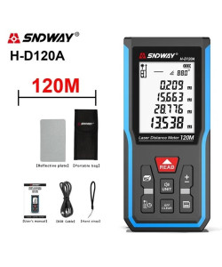 Лазерний далекомір SNDWAY H-D120A (0,05-120 м/± 1,5 мм) з акумулятором