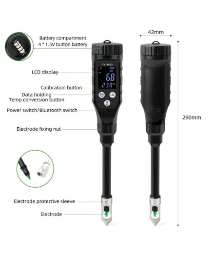 РН-метр для ґрунту YY-1033 з Bluetooth