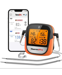 Термометр кулінарний для м'яса, духовки ThermoPro TP-902 з Bluetooth 5.0 (100 м) на 2 щупи