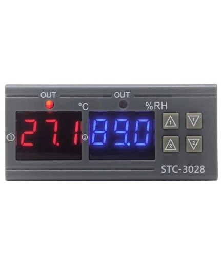 Контролер вологості та температури Ketotek STC-3028 (0 °C — +110 °C; 0% - 100%) 90-250V, 10А