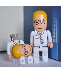 USB-флешка Терапевт на 64 Гб, білий, USB 2.0