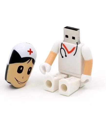 USB-флешка Медсестра на 64 Гб, білий, USB 2.0