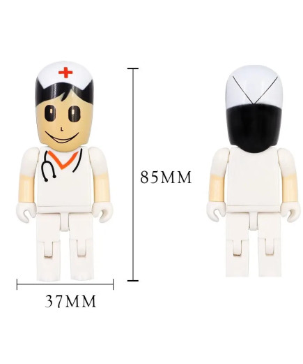USB-флешка Медсестра на 64 Гб, білий, USB 2.0