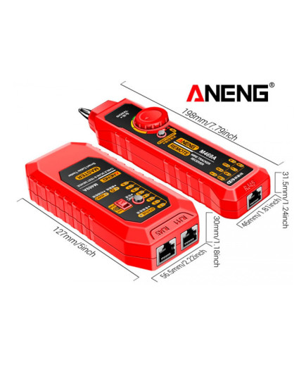 Тестер мережевого кабелю ANENG M469A (для RJ45 RJ11) трасошукач, шукач прихованого проведення