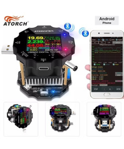 USB Тестер ATORCH UD18L — 18 в 1 з вбудованим навантаженням (DC: 3,6V-32V, I: 0-5,1A) з Bluetooth (Android та iOS)