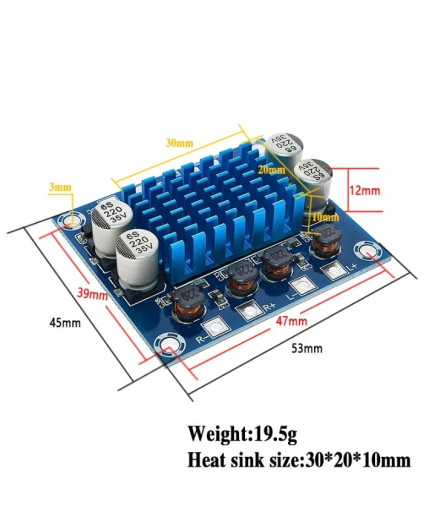 Аудіопідсилювач Звуковий TPA3110 2 Х 30 W Стерео (XH-A232) DC 8-26V 3A
