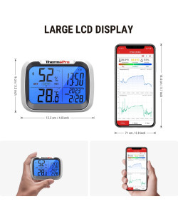 Термогігрометр з Bluetooth ThermoPro TP393B (-30.+60 °C; 10%...99%)