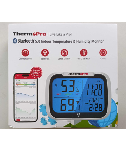 Термогігрометр з Bluetooth ThermoPro TP393B (-30.+60 °C; 10%...99%)