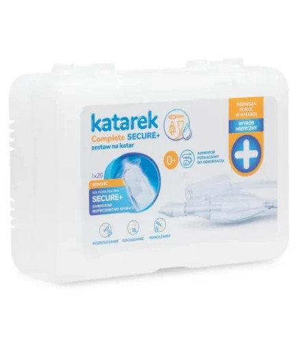 Аспіратор вакуумний назальний Katarek COMPLETE SECURE + (соплевідсмоктувач), 20 шт ампул, кейс, Польща
