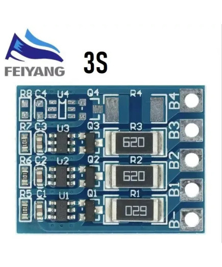 Плата BMS 3S для Li-Ion акумуляторів (4.2V±0.05V)