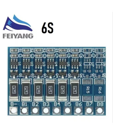 Плата BMS 6S для Li-Ion акумуляторів (4.2V±0.05V)
