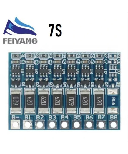 Плата BMS 7S для Li-Ion акумуляторів (4.2V±0.05V)