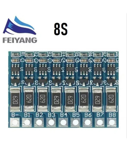 Плата BMS 8S для Li-Ion акумуляторів (4.2V±0.05V)