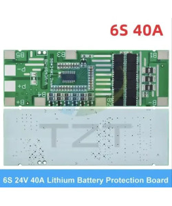 BMS плата 6S 40A Контролер заряду/розряду 6S Li-Ion 18650 з балансуванням 24V 40A max