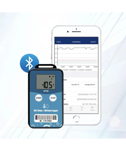 Реєстратор температури і вологості Temp BT06 Bluetooth