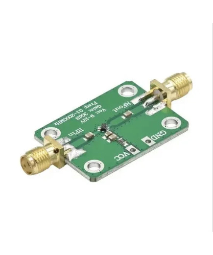 Широкосмуговий RF підсилювач 0.1-2000 МГц 30 дБ, 9-12 В