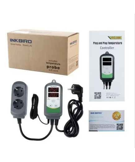 Терморегулятор Inkbird ITC-308 електронний, 220 В, діапазон -50...+99 °C