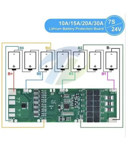 Плата BMS 7S30A контролер заряду/розряджання