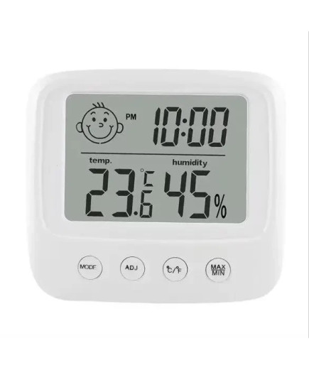 Цифровий термогігрометр CX-0828S (від -10 до +70 °C; від 10 до 99%) з годинником і будильником