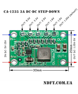 CA-1235 (MP1495) (5-15V на 1.25-5 V, 3 A) — Модуль знижувальний DC-DC