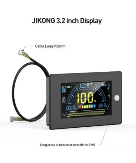 LCD дисплей 3.2 для BMS-плати Jikong з функцією активації BMS кнопкою